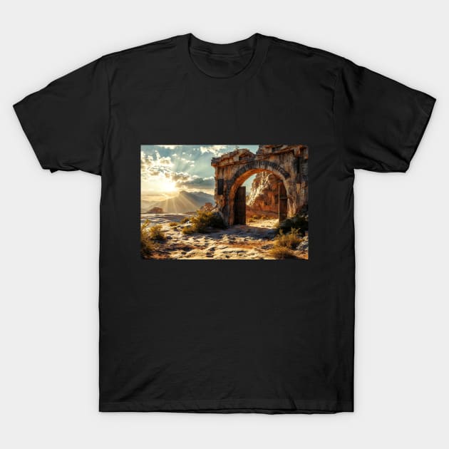 Castle Gate Ruins - Landscape T-Shirt by jecphotography